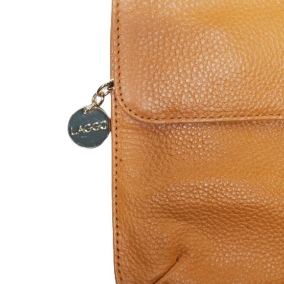 LAGGO Pebbe Orange Grain Leather Wristlet Clutch Bag. - Picture 4 of 8